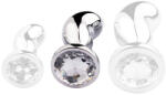 SM Fantasy Bijou Bean Silver - prémium anális dugó, 7 x 3 cm