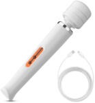 BDSMaster Wand Coolmagic - 32 cm-es prémium masszírozó fehér színben