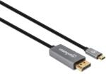 Manhattan USB 3.1 Type C DisplayPort 1.4 Átalakító Fekete 3m 354851 (354851)