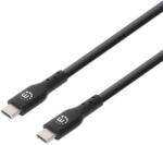 Manhattan USB-A USB-C Összekötő Fekete 0.5m 354899 (354899)