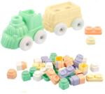 Mochtoys Play & Squish puha építőkocka, 24 db-os, vonattal (12774)
