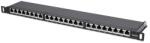 Manhattan Patch panel - CAT6A FTP árnyékolt patch panel, 24 portos, 19" 0.5U, Fekete 720922 (720922)