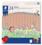 STAEDTLER Creioane colorate, set, hexagonale, STAEDTLER "Noris® natural 143N", 24 de culori, 24 buc