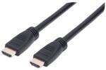 Manhattan Kábel - HDMI to HDMI (Ethernet HEC, ARC, 3D, 4K60Hz, fali kábel, Shielded, 8m, Fekete) 353960 (353960)