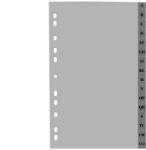 Optima Index plastic gri A4+ extra wide, 120 microni, alfabetic A-Z (OP-5131120121)