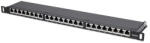 Manhattan Patch panel - CAT6A FTP árnyékolt patch panel, 24 portos, 19" 0.5U, Fekete (720922)
