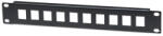 Manhattan Patch panel - Üres patch panel, 10 portos, 10" 1U, Fekete (714860)
