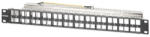 Manhattan Patch panel - Üres patch panel, 48 portos, 10" 1U, Fekete (721028)