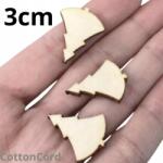 CottonCord 3 db Kis fa karácsonyfa karácsonyi díszekhez 3 cm 4. minta (CottonCord)