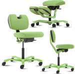 MERCURY EVO multifunkcionális, ergonómikus szék és térdelőszék, zöld