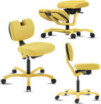 MERCURY EVO multifunkcionális, ergonómikus szék és térdelőszék, sárga