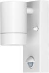 TRACON Tracon SPGU10IPFS1F Oldalfali spot lámpatest mozgásérzékelővel, kültéri, fehér 100-240VAC, 50Hz, 1xGU10, max35W, 10s-4min, max 8m, 3-2000lx, IP44 (SPGU10IPFS1F)