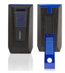 Colibri Slide Black & Blue fekete és kék színű szivaröngyújtó dupla szúrólánggal és beépített szivarfúróval (C-LI850T15)