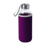  Kulacs üveg 420ml ivópalack neoprén lila tokban, 64 × 190mm