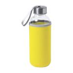  Kulacs üveg 420ml ivópalack neoprén sárga tokban, 64 × 190mm