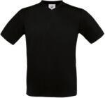B&C Collection B&C EXACT V-NECK / Férfi V-nyakú póló - fekete XL (01000600204)