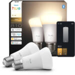 Philips 2 db E27 A60 LED izzó 7W = 60W 810lm 2700K meleg fehér SMART okos Bluetooth ZigBee White Philips HUE (8721103072566)