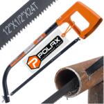 Polax Kézifűrész fémhez alumínium nyél 250-320mm cserélhető fűrészlap Polax (33-001)