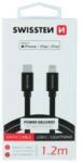 SWISSTEN Cablu Date Usb C- Lightning Swissten Textil Mfi 3A 1.2m Negru