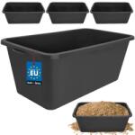 KOTARBAU Cuvă dreptunghiulară pentru mortar neagră 60 l set 3 buc (ZSY5328)