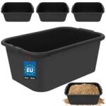 KOTARBAU Cuvă dreptunghiulară ranforsată pentru mortar neagră 40 l set 3 buc (ZSY5345)