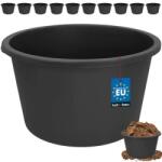 KOTARBAU Cuvă rotundă pentru mortar neagră 40 l set 10 buc (ZSY5342)