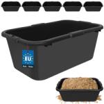 KOTARBAU Cuvă dreptunghiulară ranforsată pentru mortar neagră 85 l set 5 buc (ZSY5350)