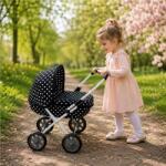 New Baby Carucior pentru păpuși New Baby Anička negru