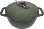 Staub Öntöttvas főzőedény, zománcozott, 18 cm/1, 6 liter, La Marmite kerek , Eukaliptusz(46)