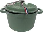 Staub Öntöttvas főzőedény, zománcozott, 20 cm/2, 75 liter, Cocotte Ronde kerek Zöld(35)