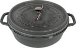 Staub Öntöttvas Cocotte Ovale főzőedény, zománcozott, 31 cm/5, 4 liter, Grafitszürke/38/
