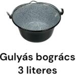 Staub Edények Gulyásbogrács zománcozott . minőségi, vastag falú. 3 literes