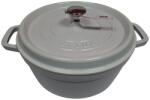 Staub Öntöttvas főzőedény, zománcozott, 24 cm/3, 7 liter, Cocotte Ronde kerek, tiszta fehér (111)