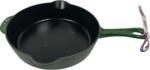 Staub öntöttvas serpenyő, öntöttvas nyéllel, 22 cm átmérőjű, Bazsalikom zöld színű (41)