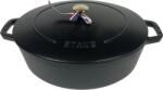 Staub Öntöttvas főzőedény, zománcozott, 31 cm/5, 6 liter, Matt Fekete színű (75)