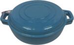 Staub Sukiyaki 3-in-1 öntöttvas edény 26 cm 3, 24 literes - Jégkék (79)