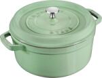 Staub Öntöttvas főzőedény, zománcozott, 24 cm/3, 7 liter, Cocotte Ronde kerek, Zsályaszínű (31)