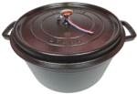 Staub Öntöttvas főzőedény, zománcozott, 34 cm/12, 6 liter, Cocotte Ronde kerek fekete/121/