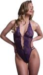 CHRISTINE Lace open crotch body Renee- purple S/M