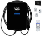 V2C Trydan Pro elektromos autó fali töltő (22 kW - 3x32A) (10m - Type 2) (DLB) (Beépített MID mérővel)