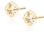 Olivie ezüst fülbevaló 5mm CHAMPAGNE 7556 (SEN)