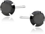 Olivie 3596 Ezüst fülbevaló BLACK Átmérő: 7mm (SEN)