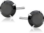 Olivie 9900 Ezüst fülbevaló BLACK RHODIUM Átmérő: 8mm (SEN)