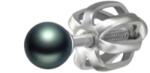Olivie ezüst 4mm fülbevaló TAHITI 1 db 8771 (XUHU)