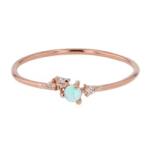 Olivie 8811 Ezüst gyűrű opállal ROSE Gyűrűméret: 4 (EU: 47-48) (GEM)