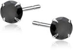Olivie 9900 Ezüst fülbevaló BLACK RHODIUM Átmérő: 6mm (SEN)