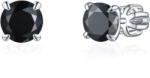 Olivie ezüst 6mm fülbevaló PIPPI BLACK 8356 (TON)