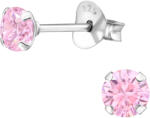 Olivie ezüst 4mm fülbevaló PINK 9845 (ELF)