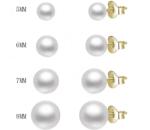 Olivie Fülbevaló 8mm édesvízi gyöngy GOLD 5499 (POL)