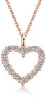 Olivie ezüst nyaklánc ROSE 0, 6ct MOISSANITE SZÍV 9805 (HAI)